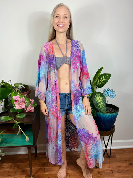 Embroidered duster