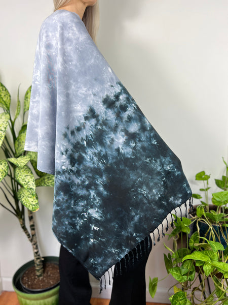 Oversized tassel scarf