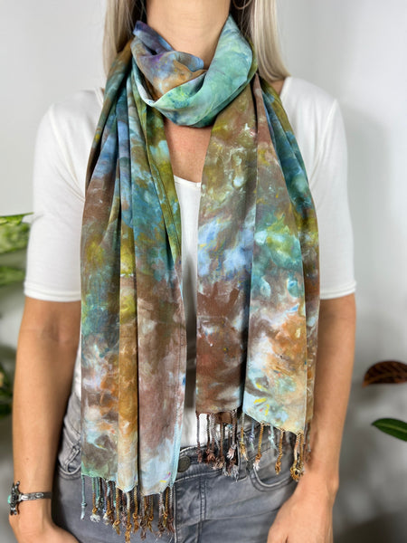 Oversized tassel scarf