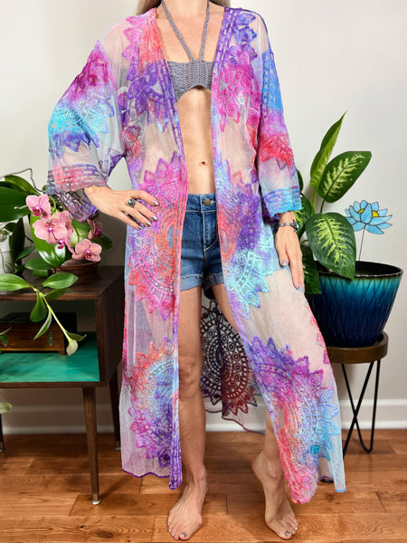 Embroidered duster