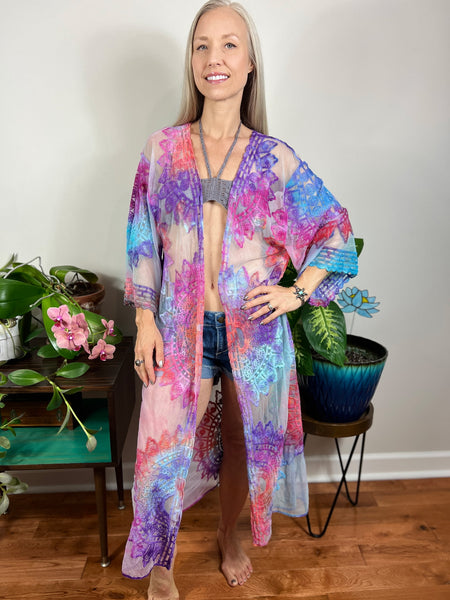 Embroidered duster