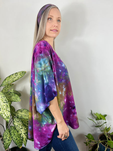 Purple/black ombre cardigan