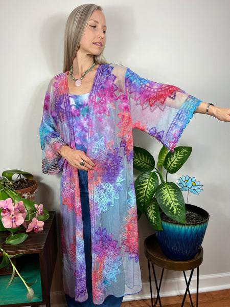Embroidered duster