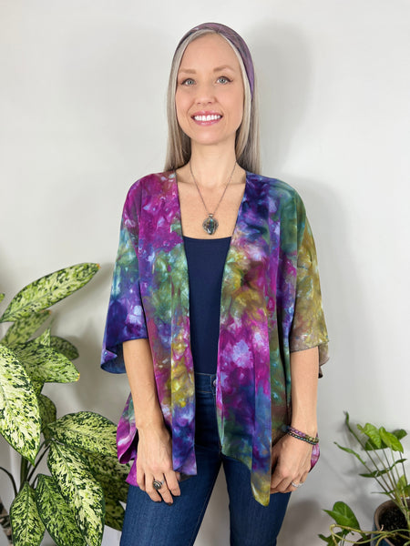 Teal/black ombre cardigan