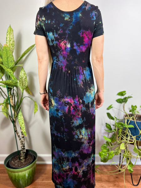 S/s empire maxi dress w/ pockets