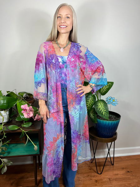 Embroidered duster