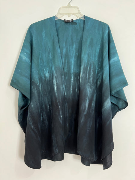 Teal/black ombre cardigan