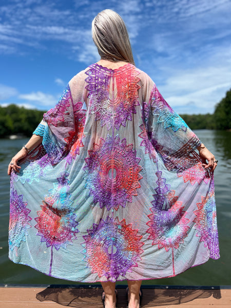 Embroidered duster