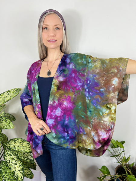 Purple/black ombre cardigan