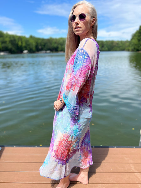 Embroidered duster