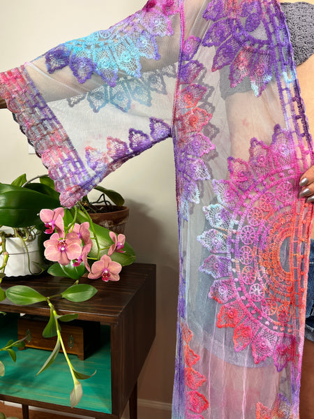 Embroidered duster