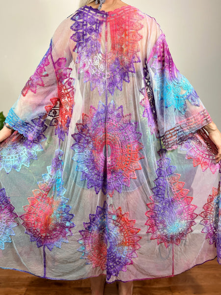 Embroidered duster