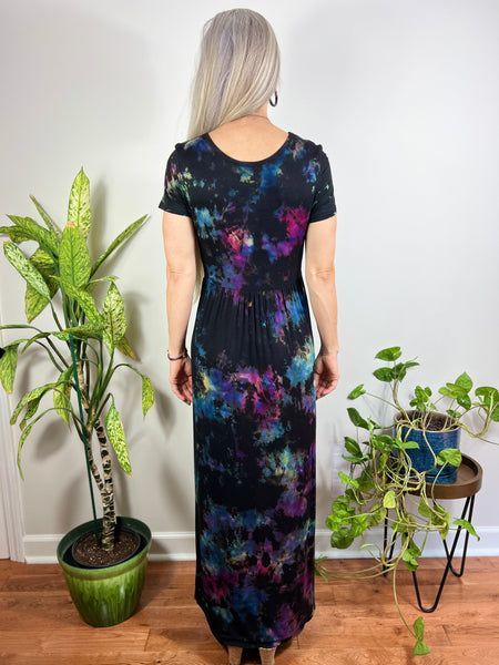 S/s empire maxi dress w/ pockets