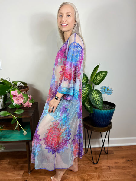 Embroidered duster