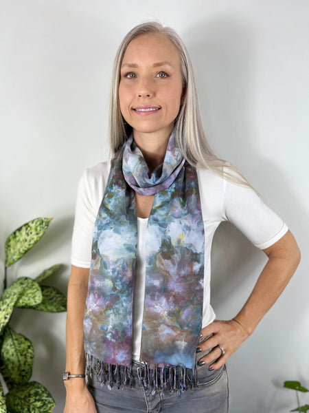 Oversized tassel scarf