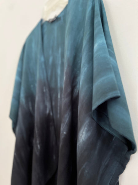 Teal/black ombre cardigan