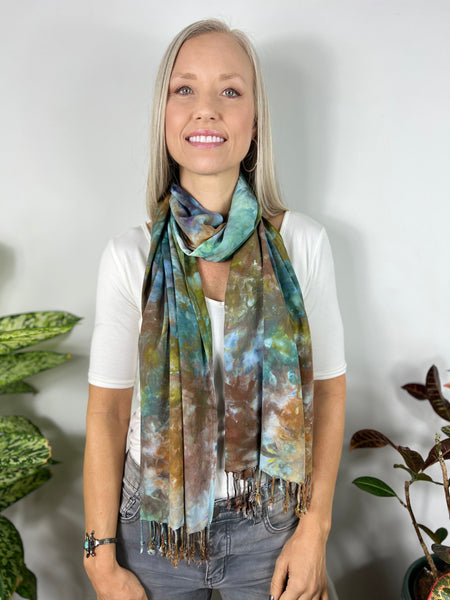 Oversized tassel scarf