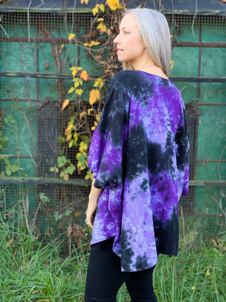 Teal/black ombre cardigan