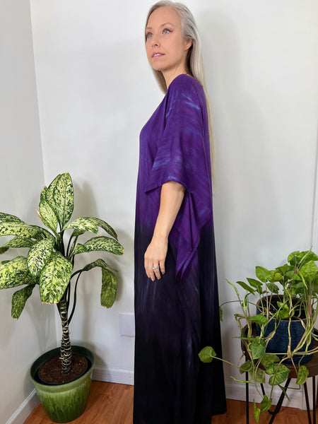 Purple/black caftan