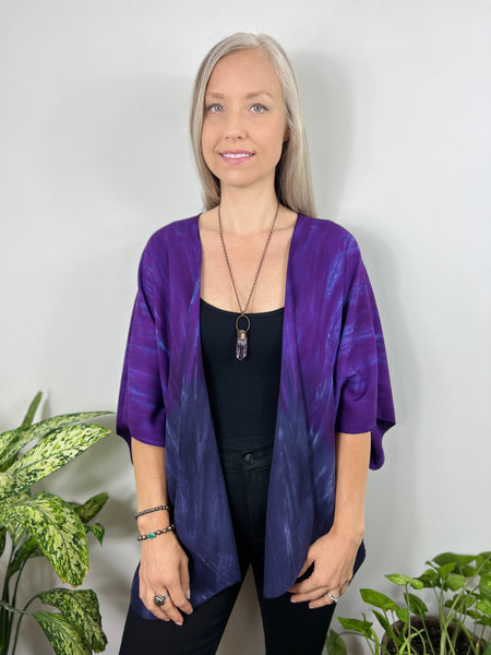 Teal/black ombre cardigan