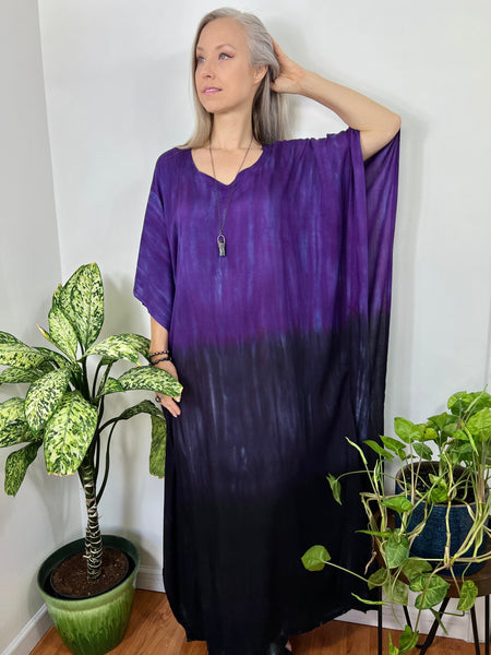Purple/black caftan
