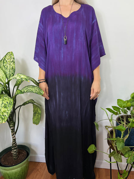 Purple/black caftan