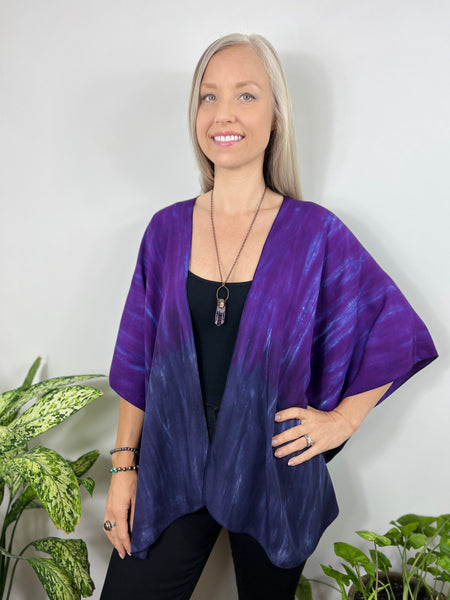 Teal/black ombre cardigan