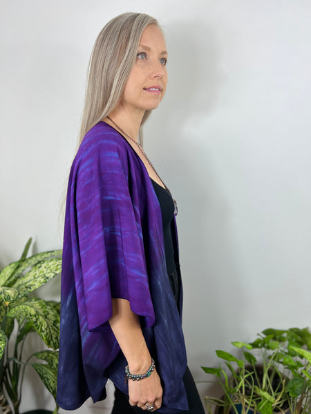 Purple/black ombre cardigan