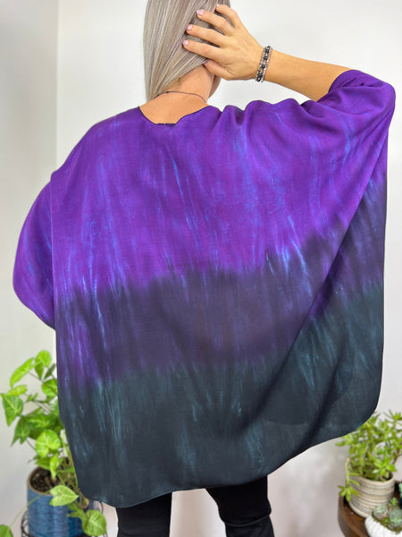 Purple ombre cardigan