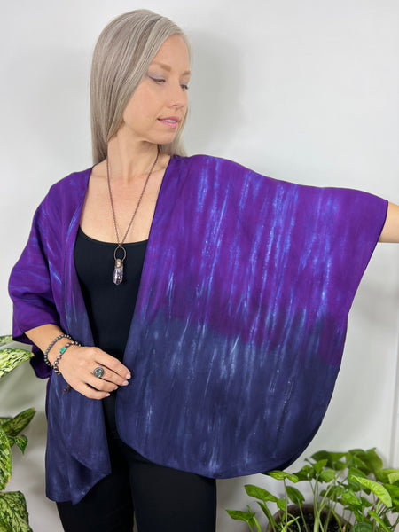 Purple/black ombre cardigan