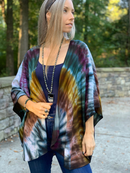 Teal/black ombre cardigan