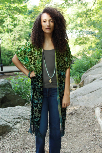 Mossy forest kimono