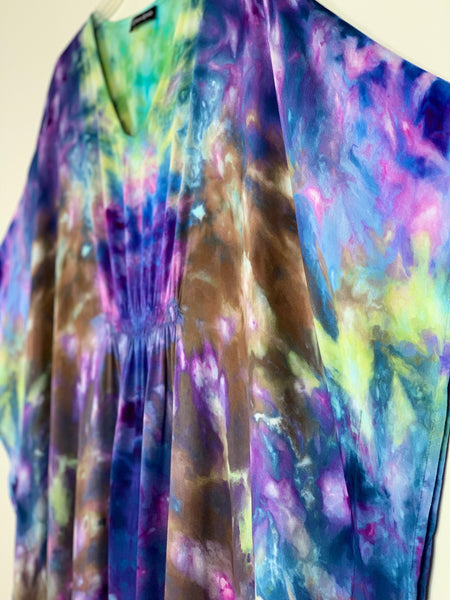 Teal/black ombré maxi