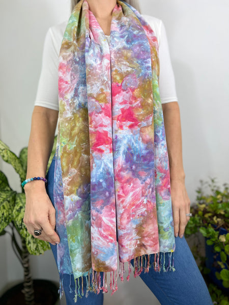 Oversized tassel scarf