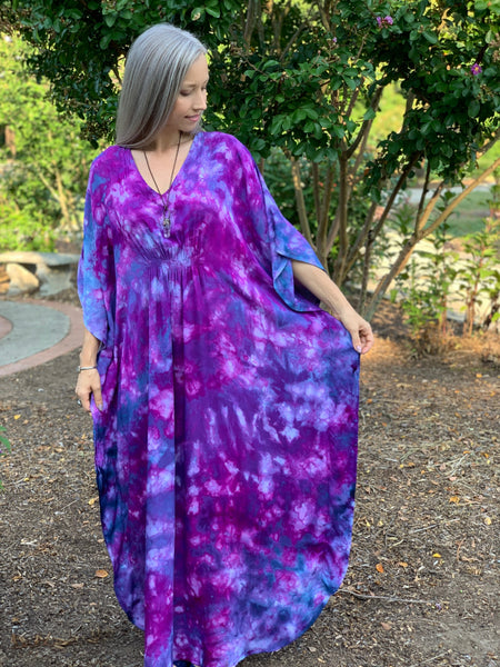 Purple/black ombré maxi