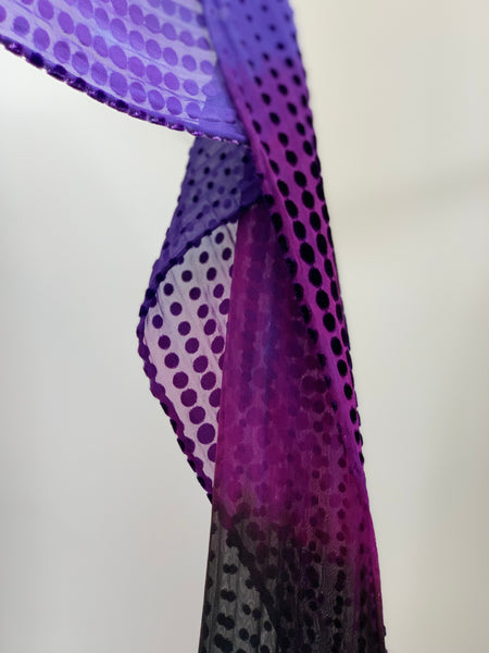 Floral Velvet fringe scarf