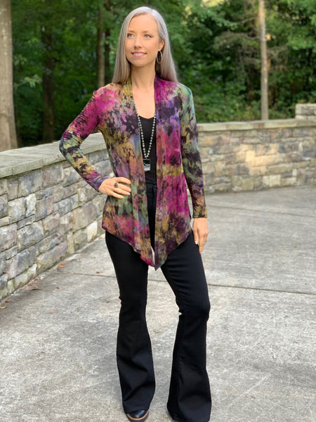 Reverse rainbow cardigan