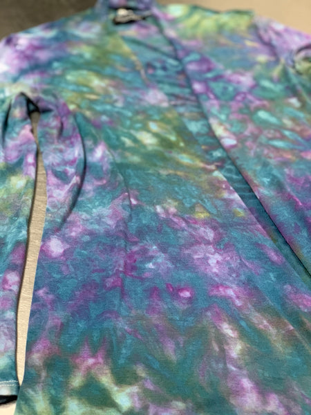 Purple/black stretch cardigan