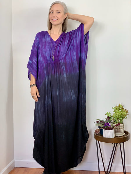 Purple/black ombré maxi