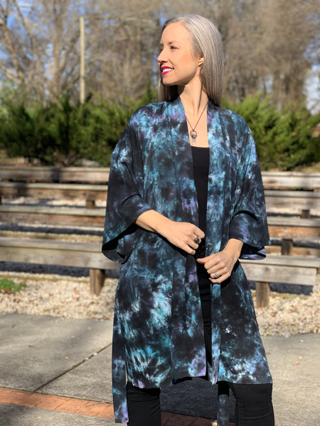 Dark matter kimono robe