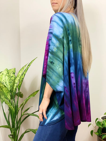 Purple/black ombre cardigan