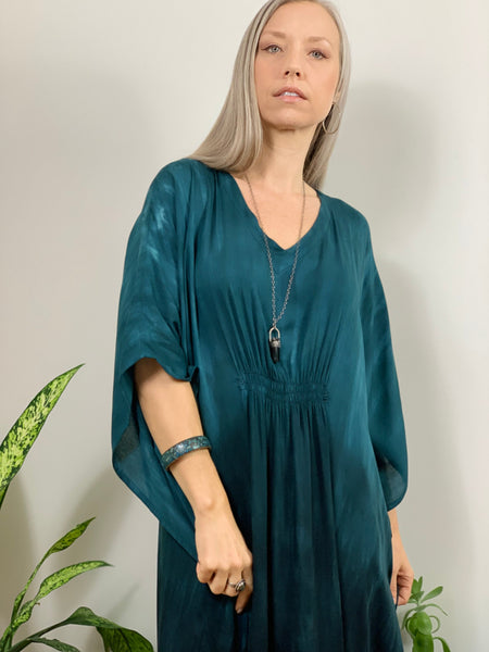 Indigo/black ombré maxi