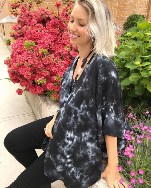 Purple/black cardigan