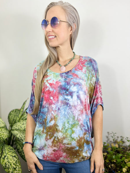 Round neck dolman top