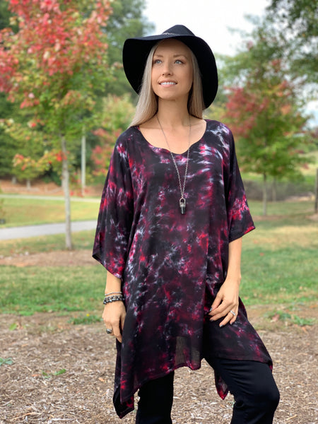 Red galaxy tunic