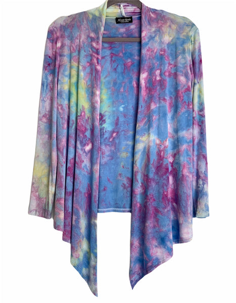 Purple/black stretch cardigan