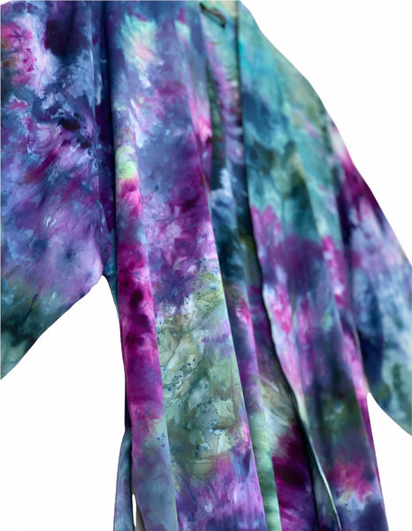 Vibrant bullseye kimono robe