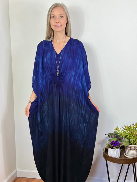 Purple/black ombré maxi