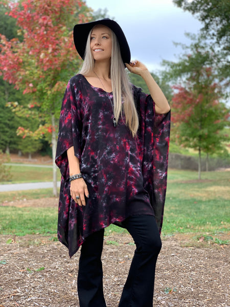 Red galaxy tunic