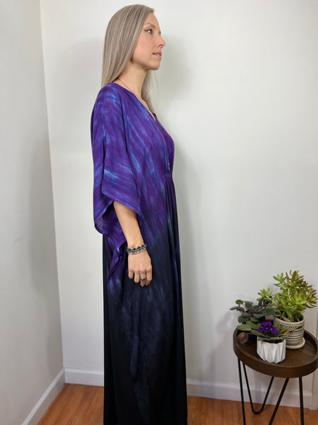 Purple/black ombré maxi